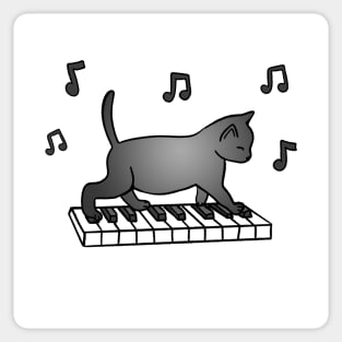 Piano Cat Sticker